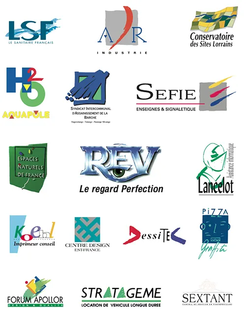 exemple de logotypes crée par l'agence